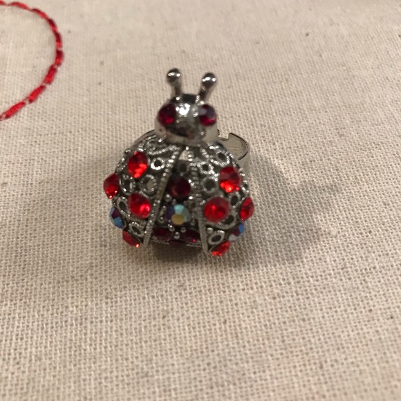 Adorable Ladies Fashion Lady Bug Ring - Picture 7 of 8
